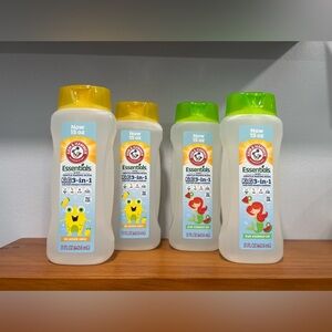 4 ARM & HAMMER Essentials Kids 3-in-1 Body Wash, Shampoo & Conditioner BRAND NEW